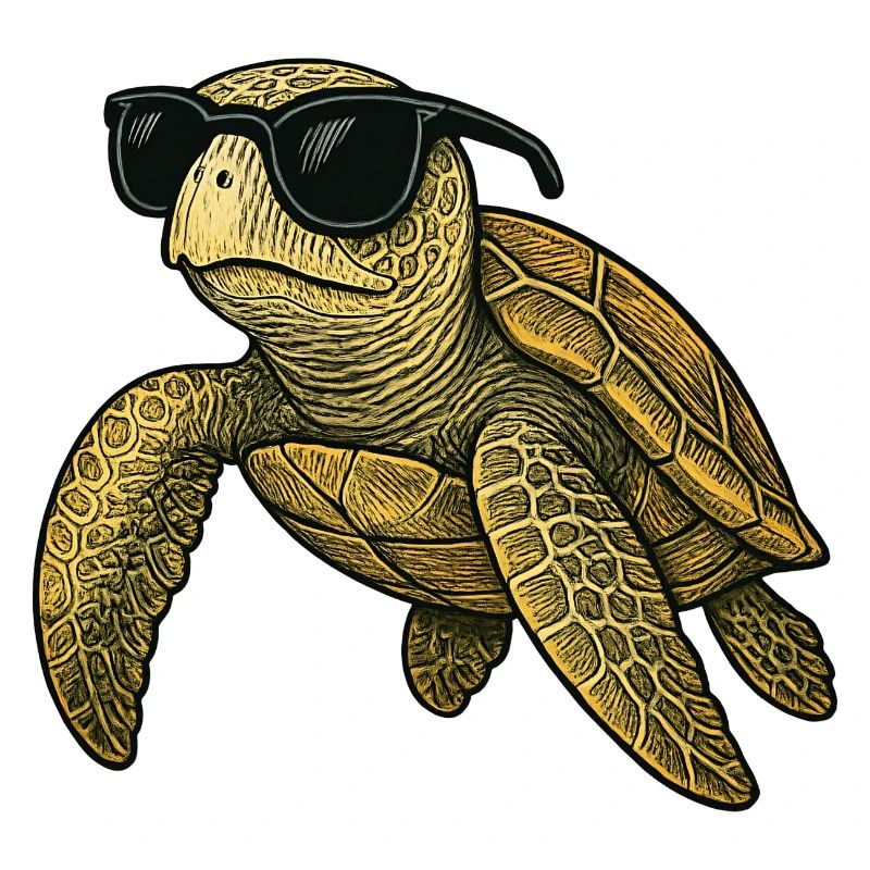 Cool Schildkröte mit Sonnenbrille