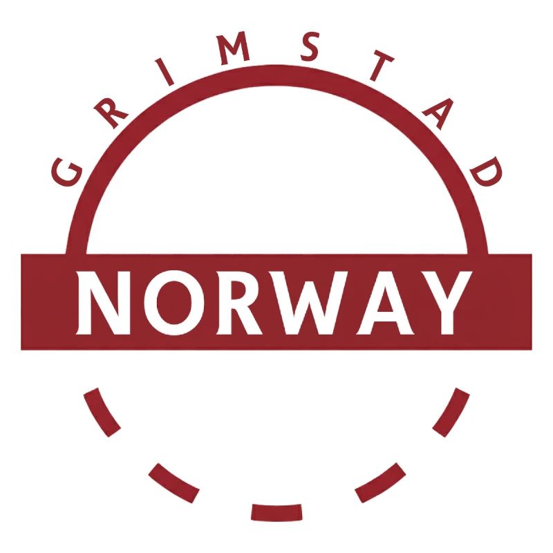 Grimstad Norwegen Rundes Abzeichen