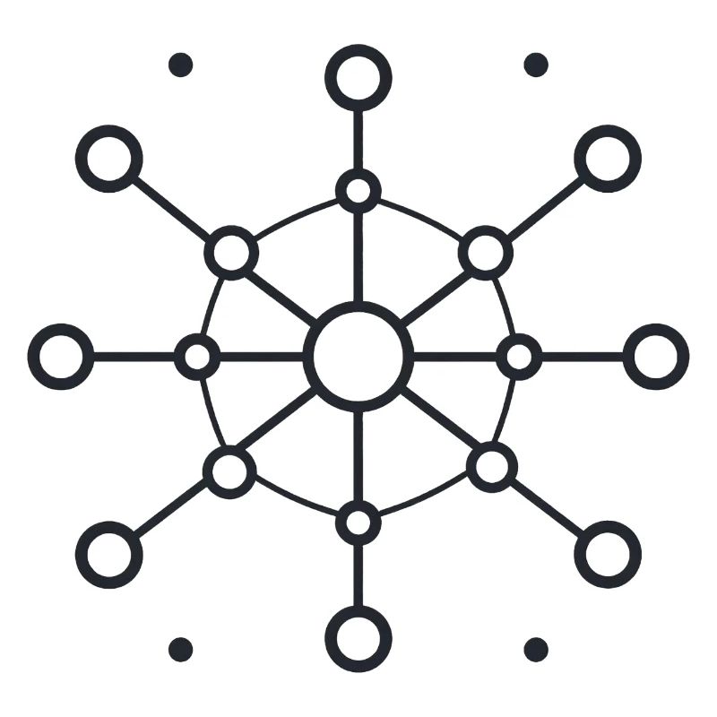 Central Network Star Pattern