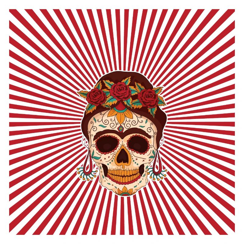 conception de l'affiche calavera sucre crâne crânes chingona