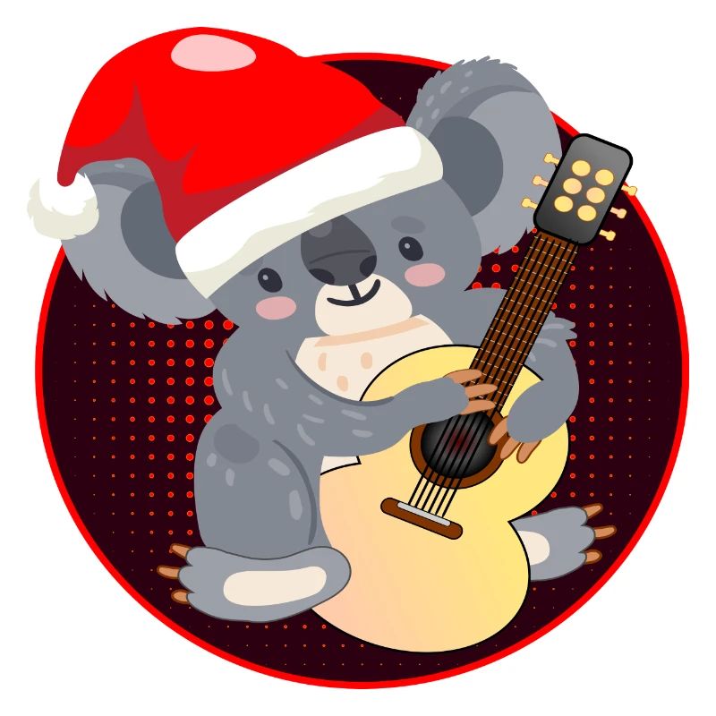 Koala Bear Christmas Guitar