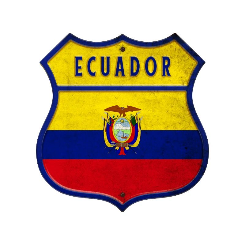 Ecuador Flaggen Wappen Design