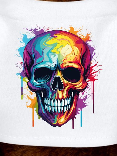 Psychedelischer Rainbow Farbschädel 