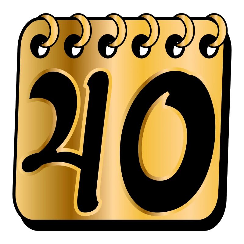 Zahl Vierzig - 40. Geburtstag