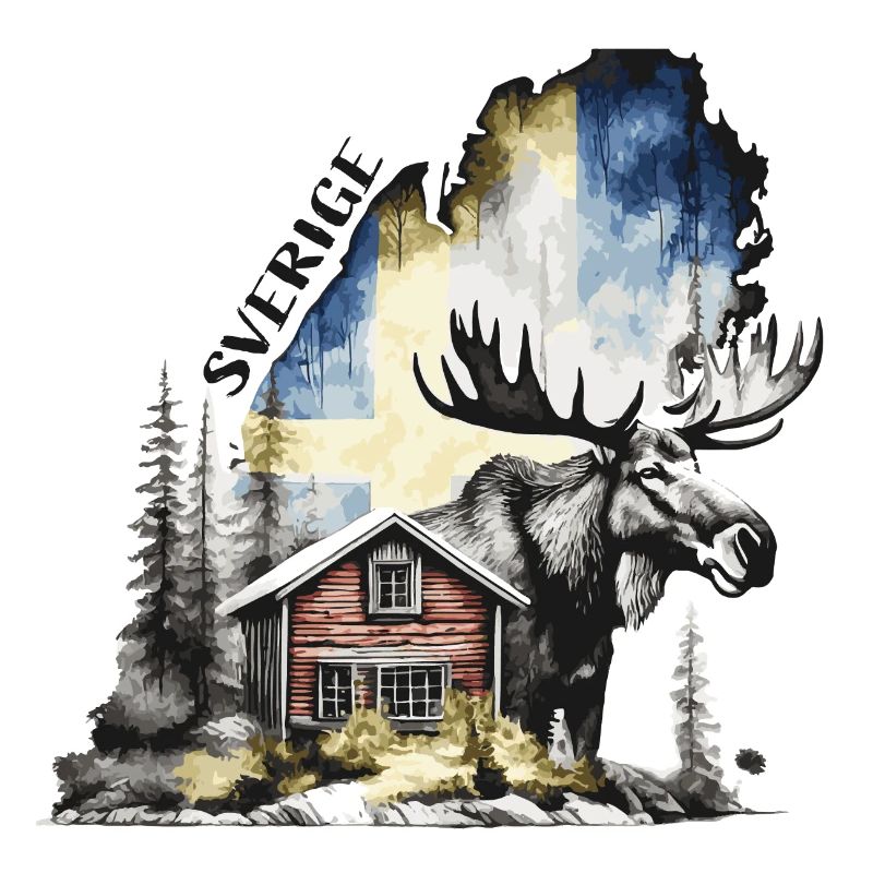 Sverige - Suède - Moose - Maison de la Suède