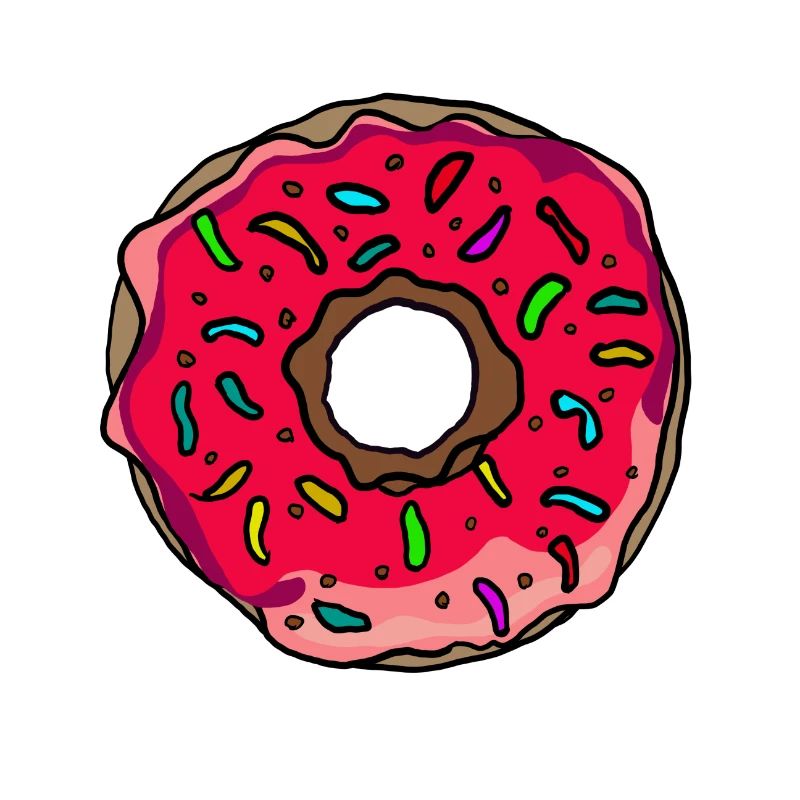 Donut Neon Sprinkles Kunst