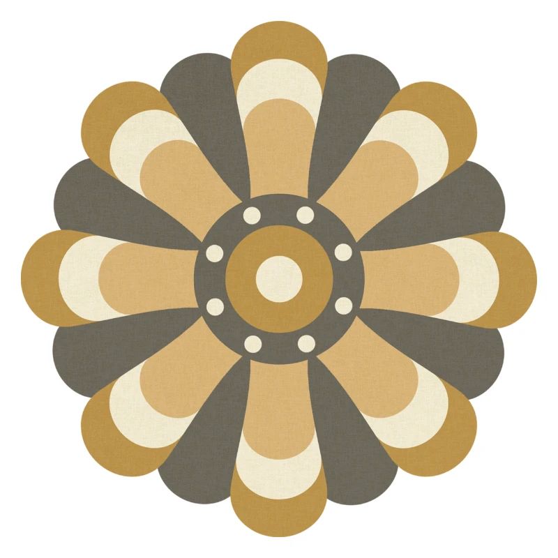 Fleur dorée et brune