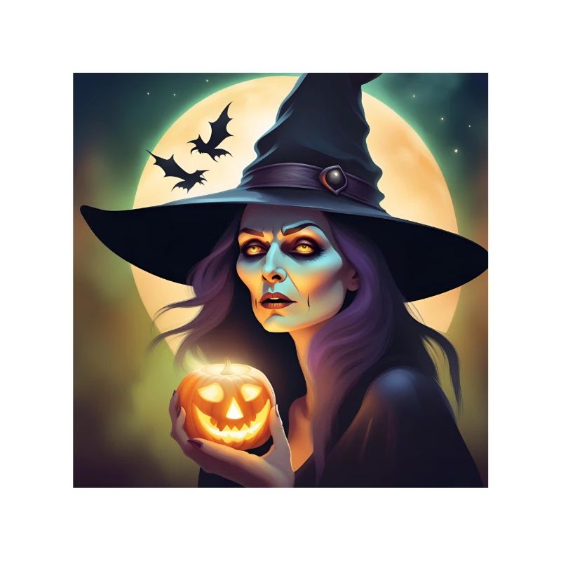 halloween, sorcière, citrouille