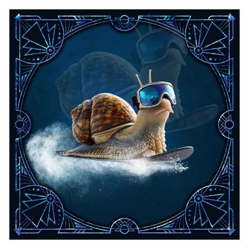 Plus cool que le reste, l’escargot de snowboard.