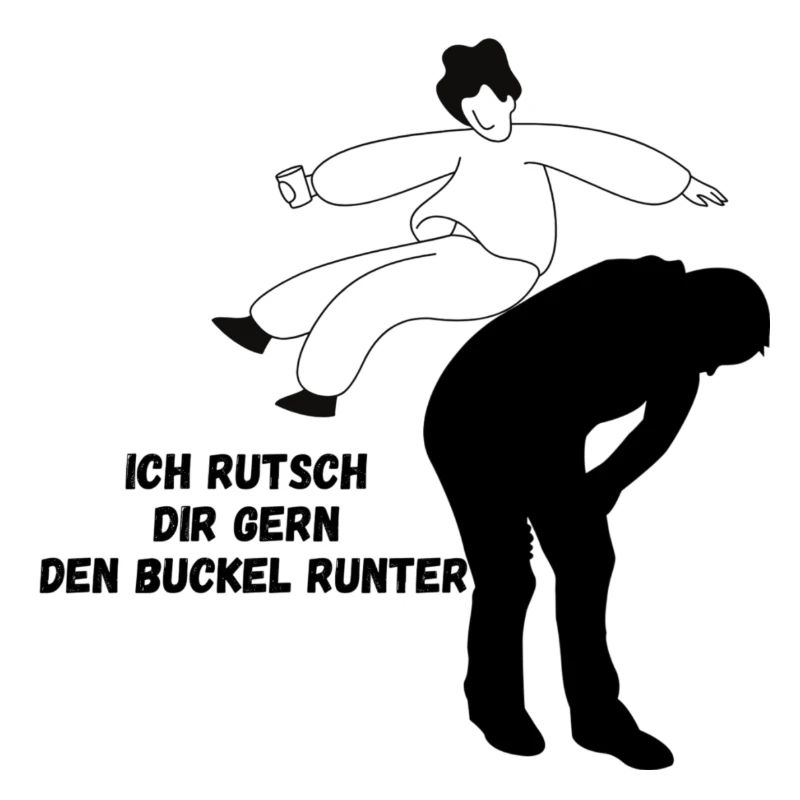 Silhouette -Ich rutsch dir gern den Buckel runter