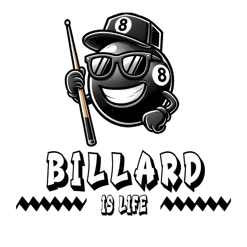 Billard ist Leben – Cooles 8-Ball Design