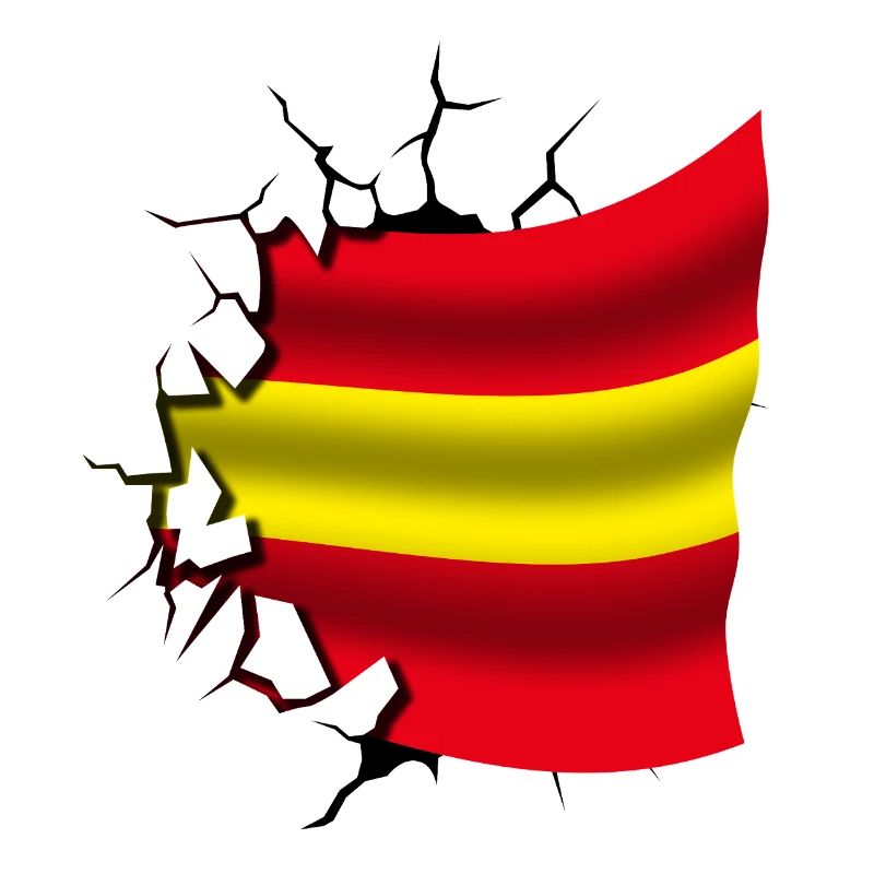 Drapeau de l’Espagne - Espagne - Drapeau Broken Design