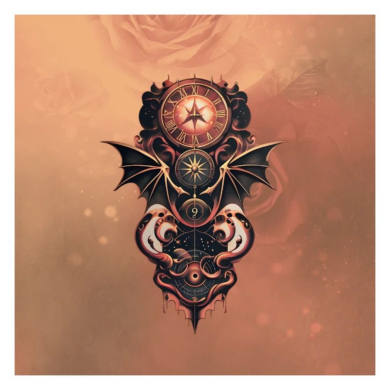 Mystical journey through time with wings