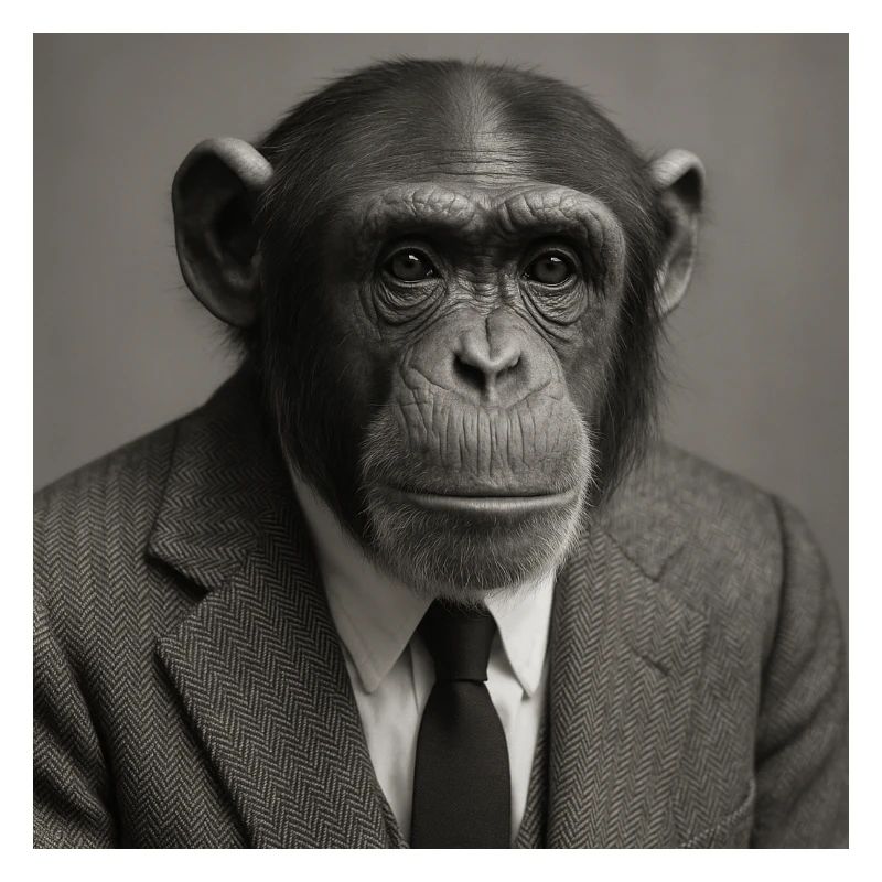 Elegant monkey in suit