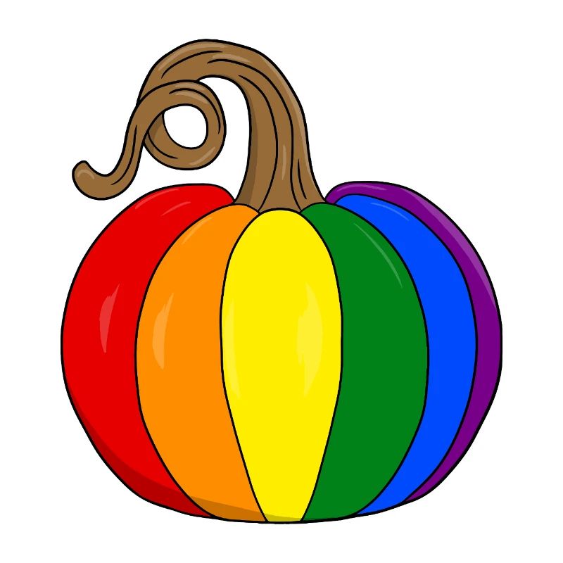 Rainbow Pumpkin PopArt