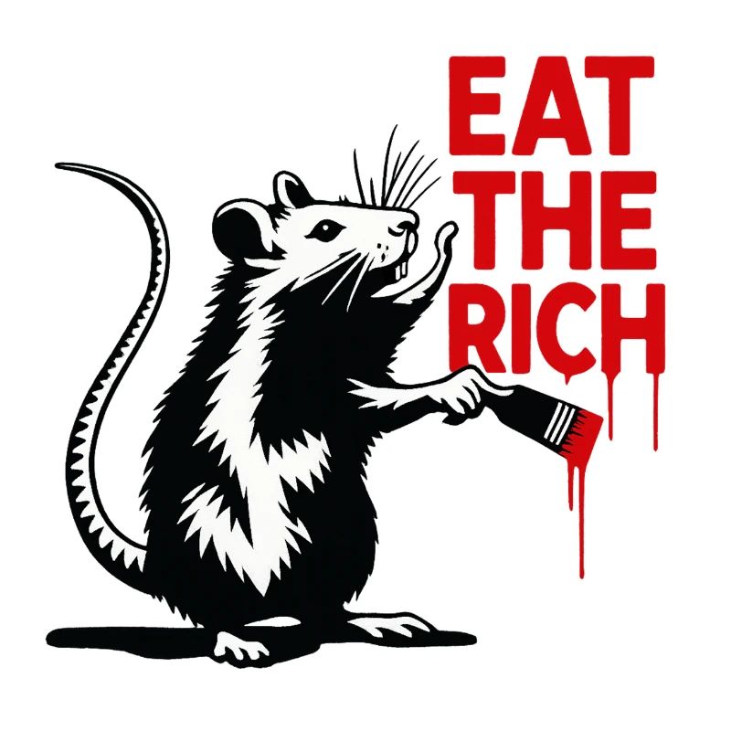 Rat with a red message