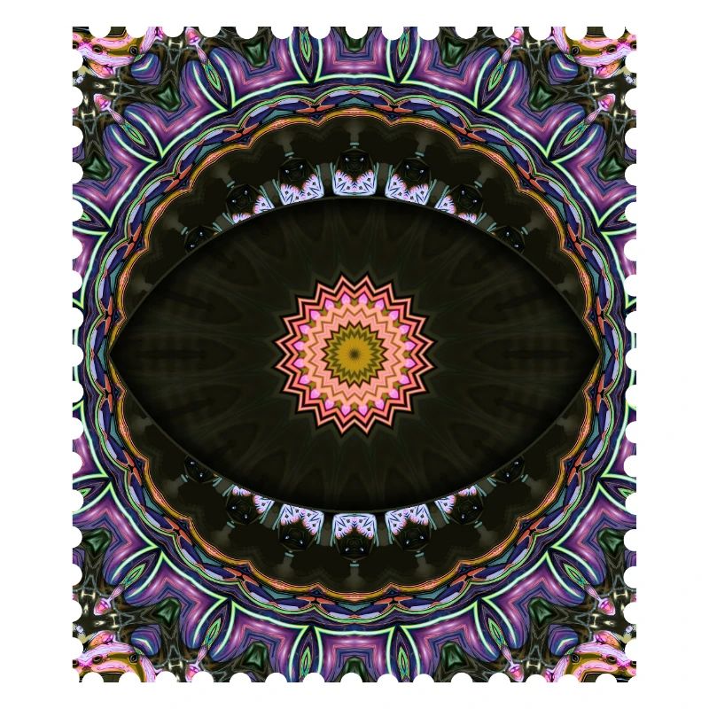 Kaleidoscope Mandala Neon Pattern