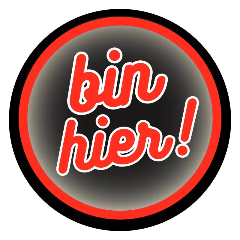 Bin Hier! Retro Badge Design
