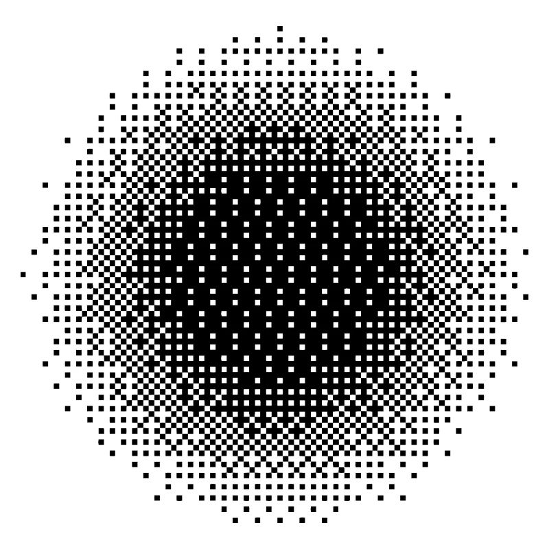 pixelated circle design