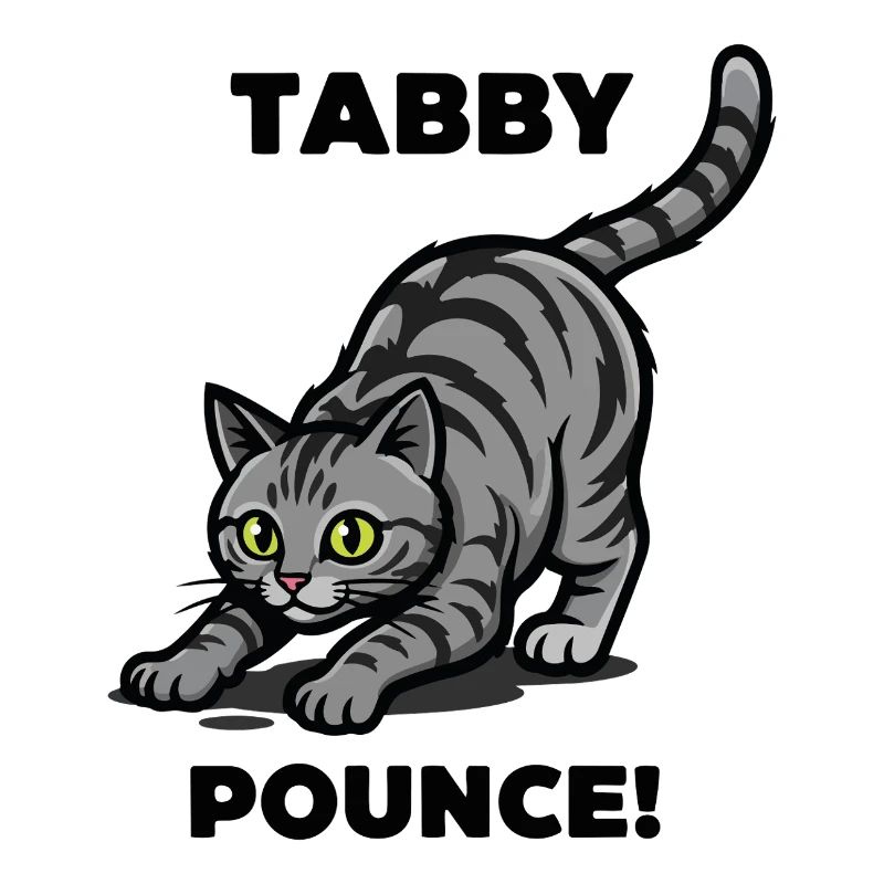 Tigerkatze Tabby springt Katzenjagd