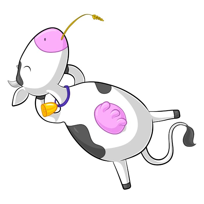 Entspannte Comic Kuh