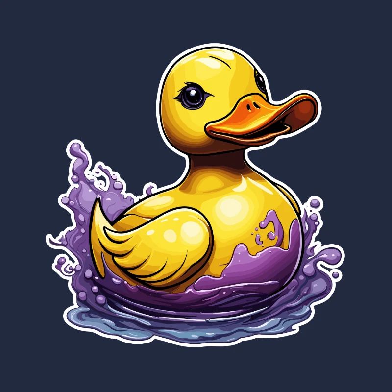 Canard en caoutchouc / canard en caoutchouc / eau / baignoire