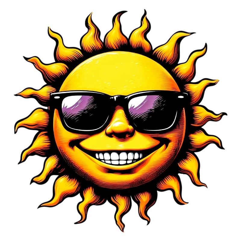 Sonne mit Sonnenbrille