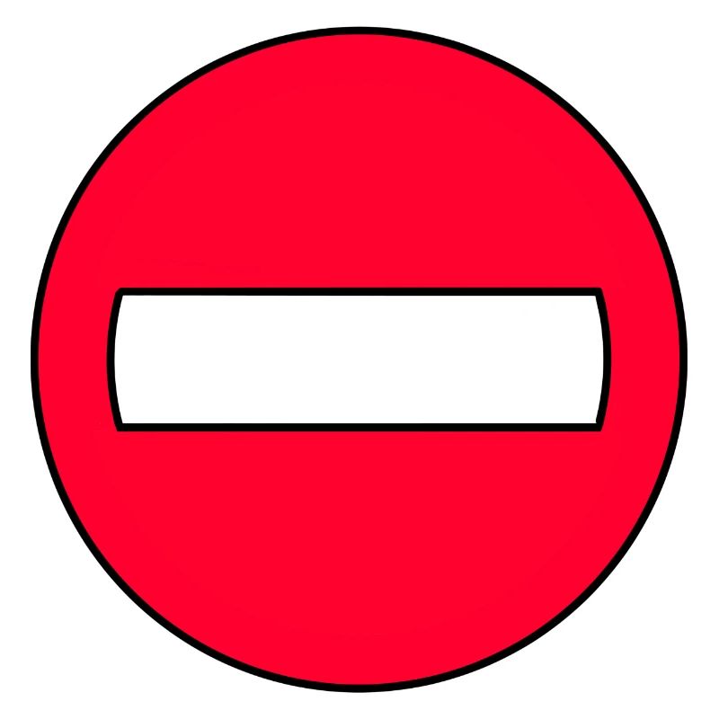 Durchgangsverbot Icon Rot