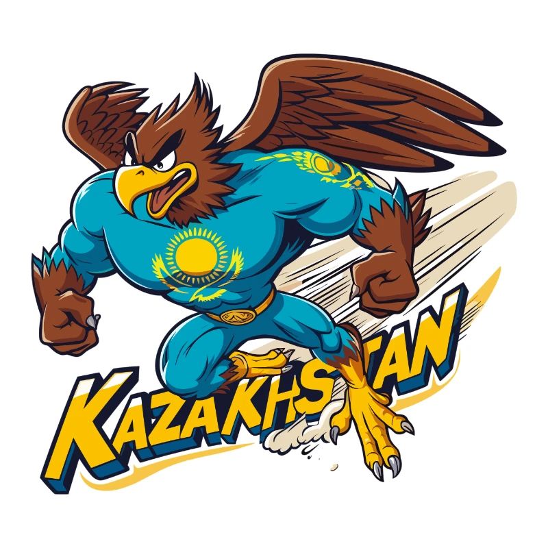 Kasachstan Superheld Held Power Adler Geschenk