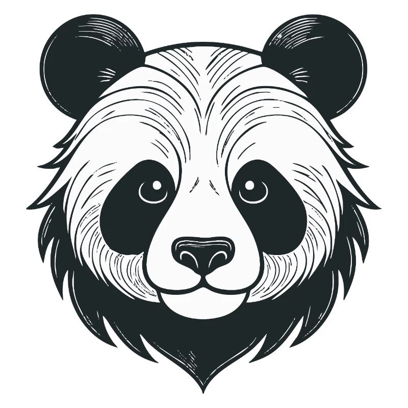 Illustration de panda avec une expression ludique