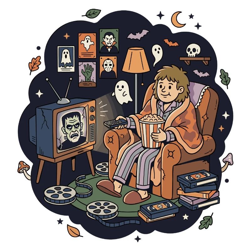 Soirée de films d’horreur Popcorn à la maison