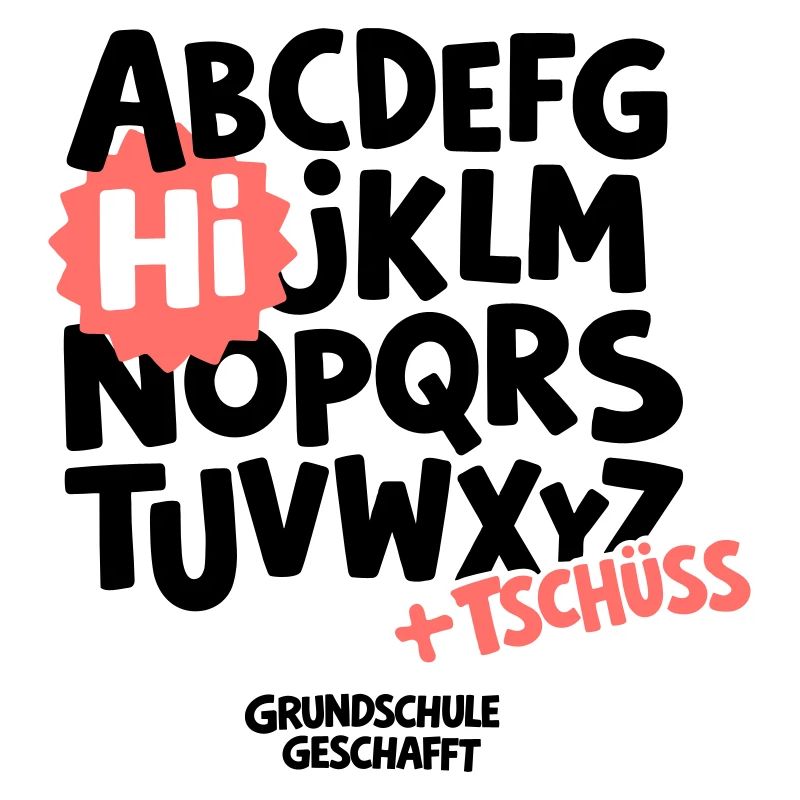 Grundschule Abschluss Shirt ABC