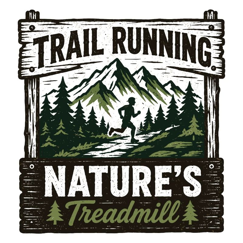 Panneau de la course sur sentier : Nature