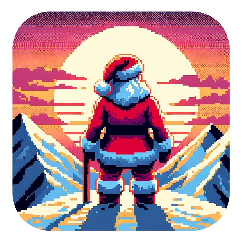Weihnachtsmann auf dem Berg
