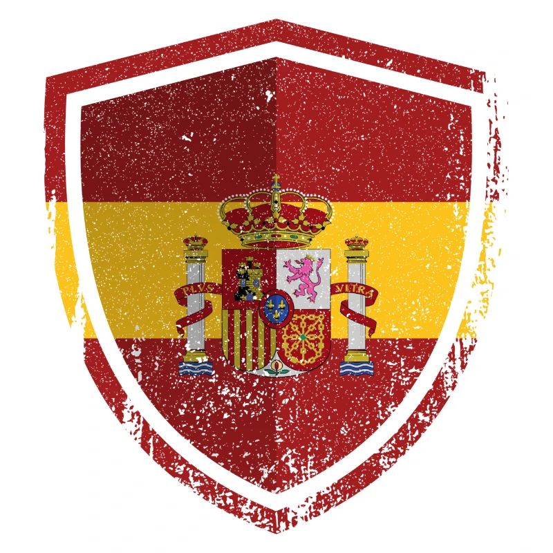 Impression du blason du Bouclier espagnol