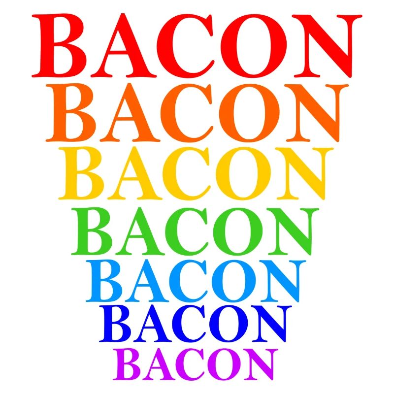 Regenbogen Bacon Stapel Design