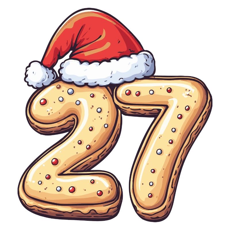 Biscuit de Noël à 27 chiffres