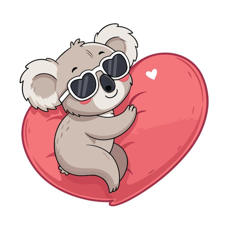 Koala-Lächelndes Herz
