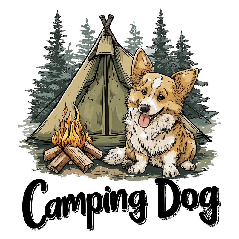 Camping Hund Spruch Camping Dog Camper Geschenk