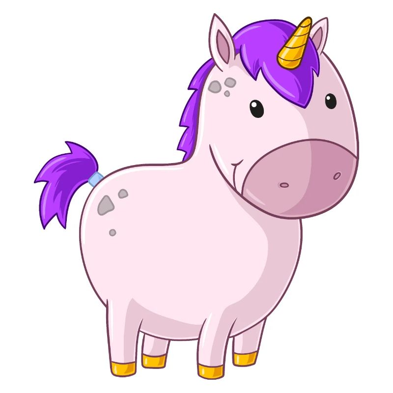 Dickes Comic Einhorn