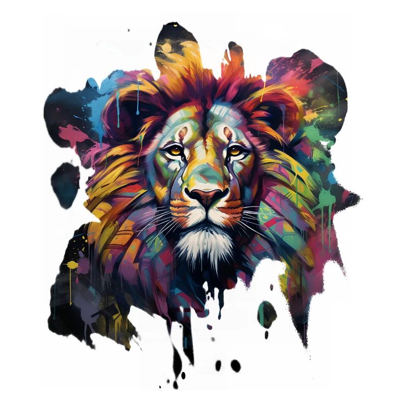 Lion de style graffiti