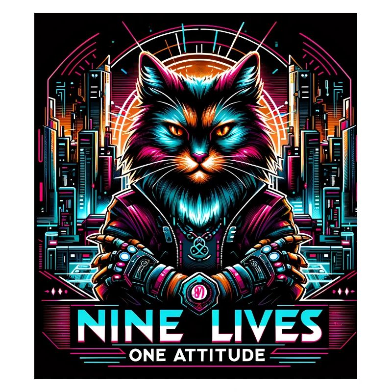 Cyberpunk Cat - Neun Leben, eine Einstellung