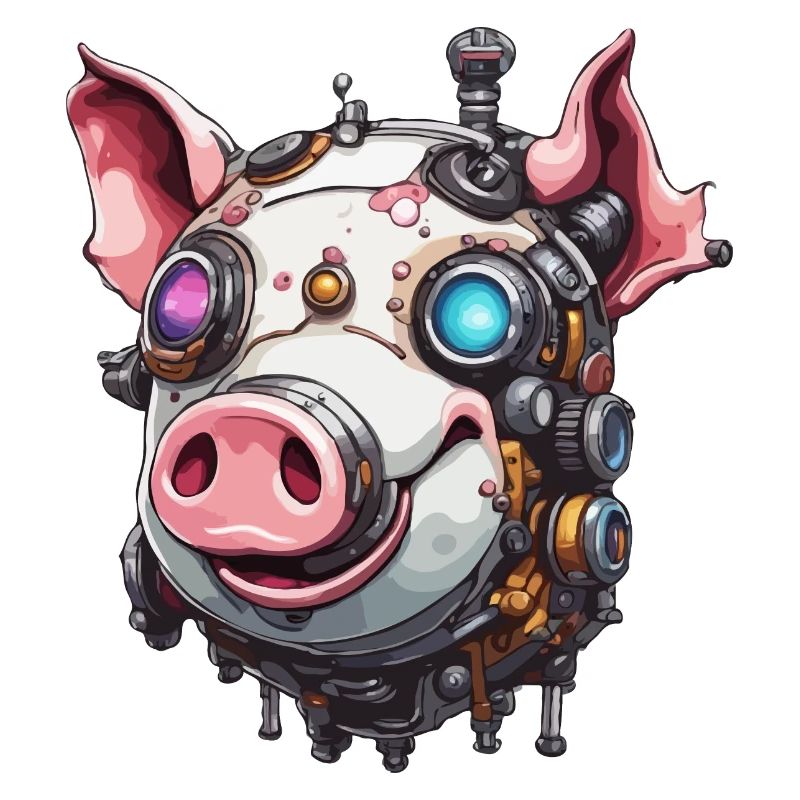 Roboter Tier / KI / Mechanisierte Tiere / Comic