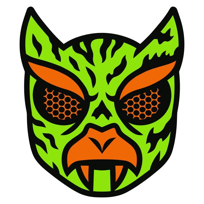 Masque de serpent vert