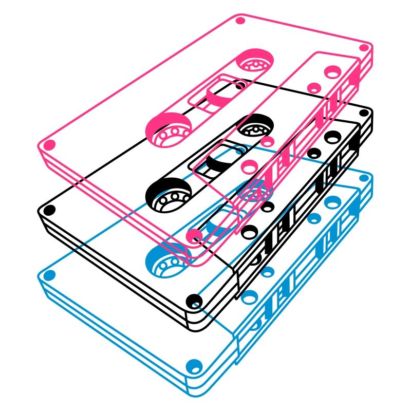 Cassette 3D – Mixtape rétro Perspective vintage