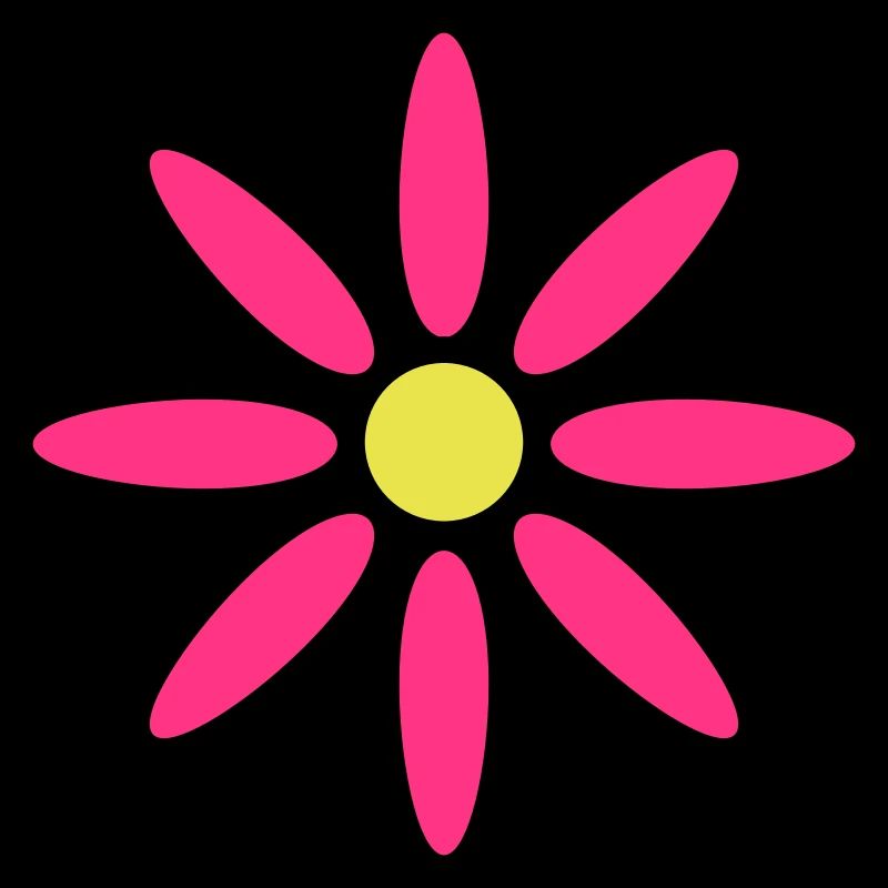 Petite Fleur Marguerite Décoratif Jaune Violet Design