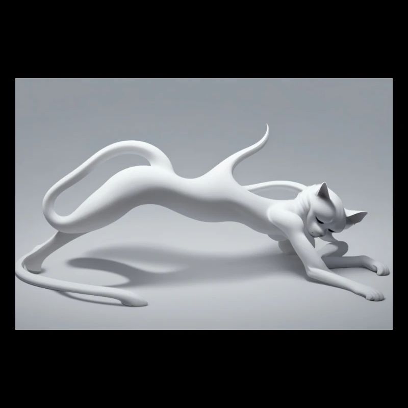 Oeuvre abstraite de chat