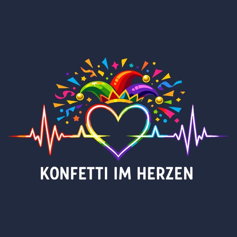 karneval konfetti im herzen EKG