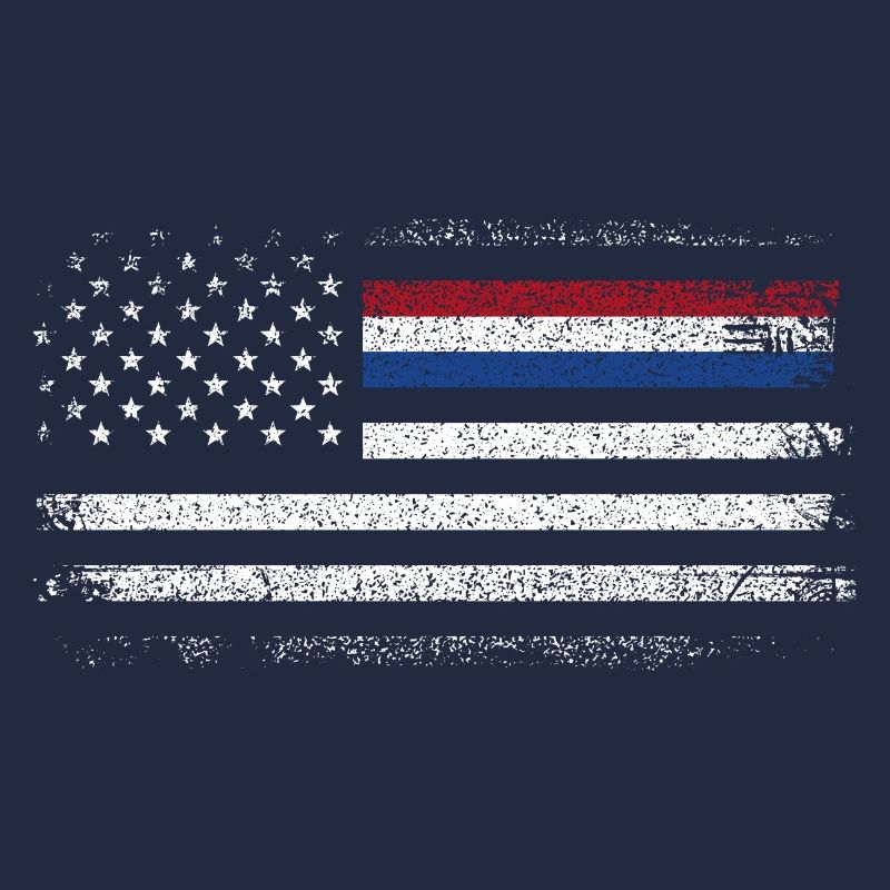 Drapeau américain robuste avec accent bleu