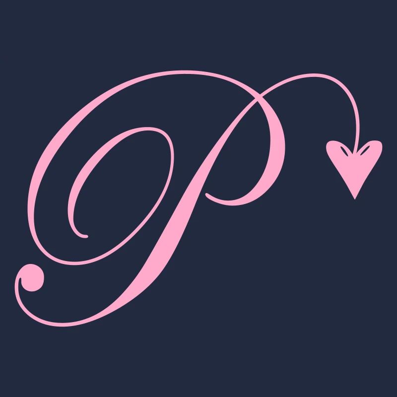 Monogramm P Herz Ranke